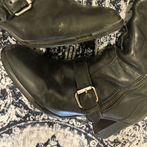 J. Crew Miller tall midheel motorcycle boots 6.5 black - Picture 8 of 11